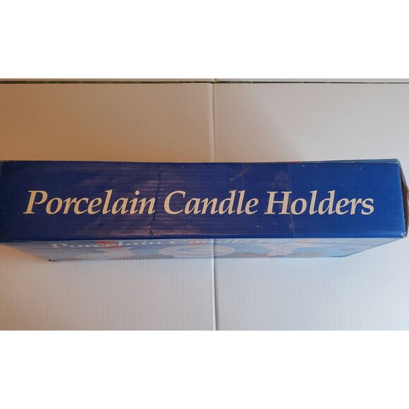 Vintage Porcelain “JOY” Candle Holder Set – White Bear Design – Christmas Holida - Picture 2 of 5